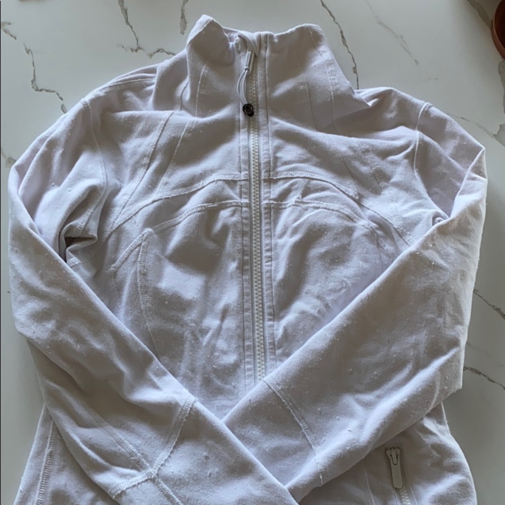 Like new Lululemon White zip up jacket